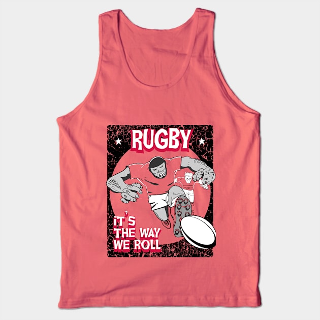 Rugby Comic Style Player 3 Tank Top by atomguy